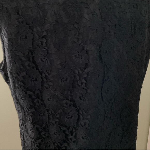 TRE’S YOU, BLACK LACE SLEEVELESS BLOUSE, SIZE: 16 - Picture 3 of 8